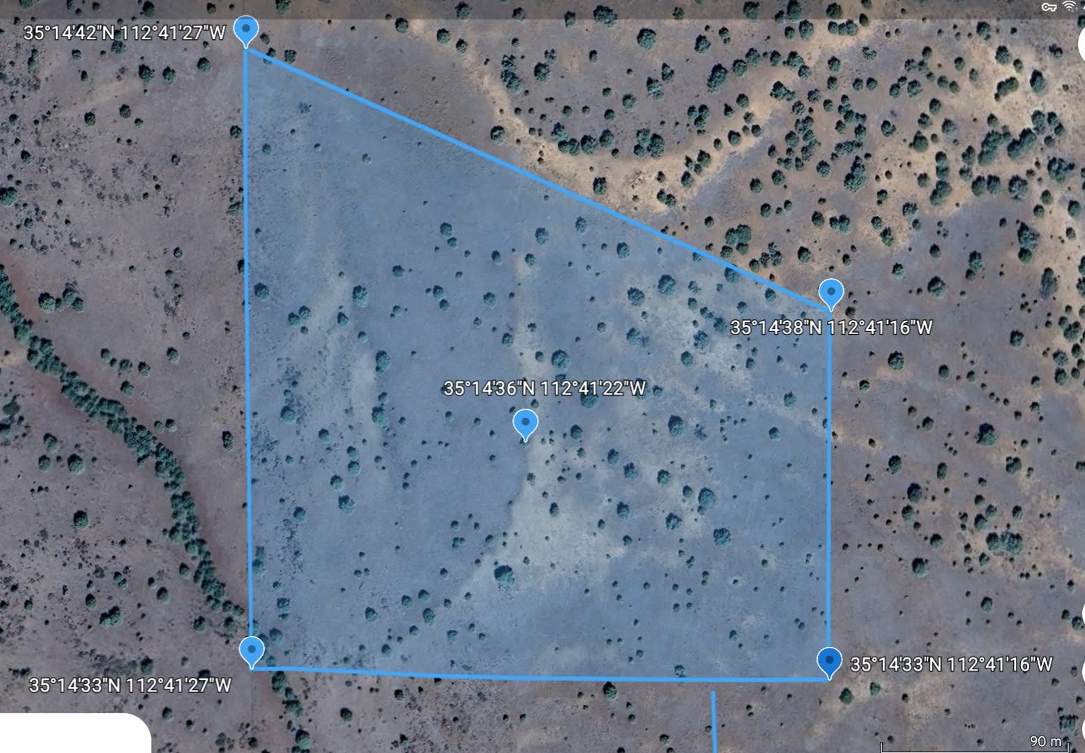 Yavapai County Arizona raw land juniper trees canyon creek property view